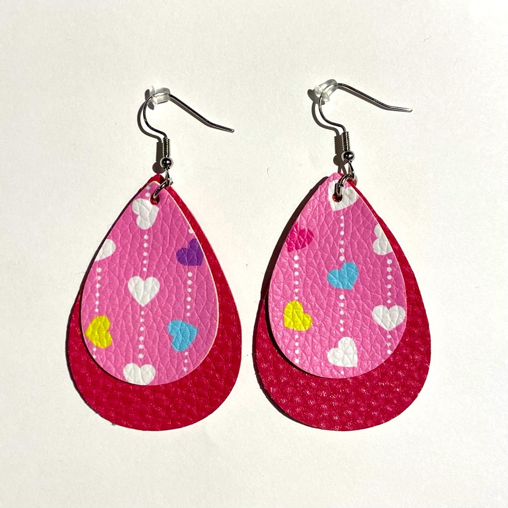 3 for $12 🎉Faux Leather Teardrop Dangle Earrings
